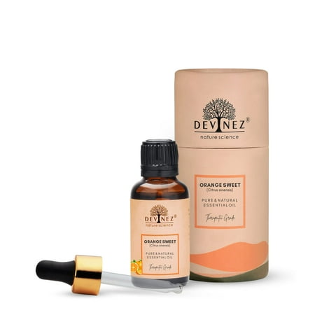 Devinez Orange - Sweet Essential Oil  100% Pure  Natural & Undiluted  for Aromatherapy  Hair & Skin Care  Enriched in Vitamin E  10ml