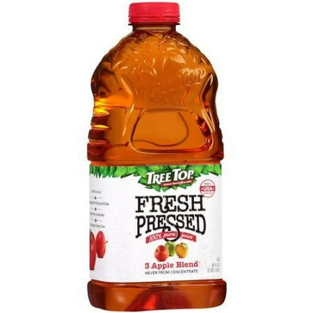 Tree Top Fresh Pressed Three Apple Blend 100% Juice 64 Fl Oz (Pack of 14)