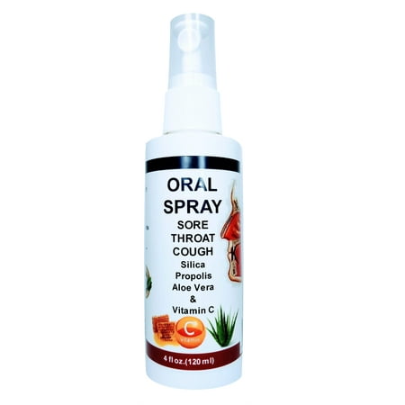 Sore Throat Cough Halitosis Oral Spray Silica Bee Propolis Eucalyptus & Vitamin C by ALKA VITA
