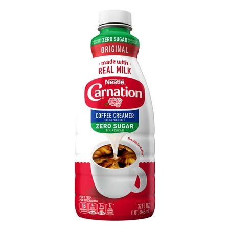Carnation Zero Sugar Original Liquid Coffee Creamer  32 Fl Oz Bottle