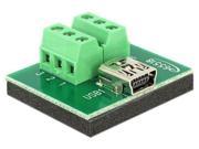 Delock Adapter Mini USB Buchse > Terminalblock 6 Pin (65518)