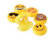 U. S. Toy Smiley Face Emoji Slime Kid Toy 2  Party Favors  Yellow Black  12 CT