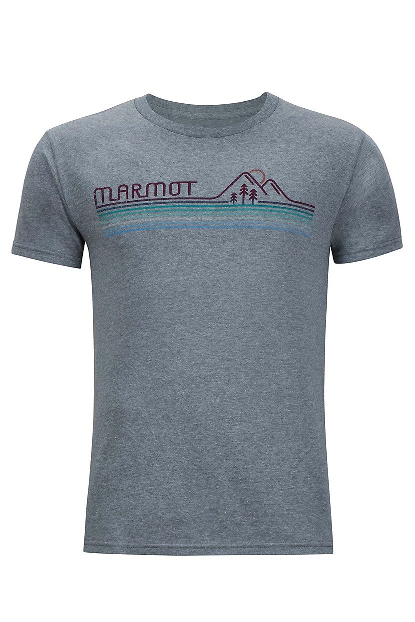 Marmot Men's Top Line Set Short Sleeve T-Shirt - Mens Ash Heather M 434101507M Model: 43410-1507-M