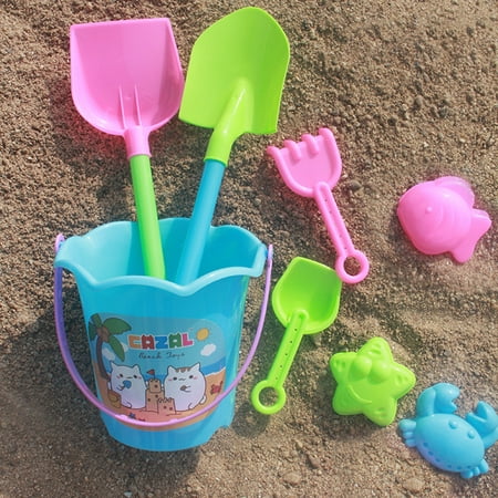 LA TALUS 1 Set Sand Digging Tools with Mold Hand-eye Coordination Improve Cognition Attract Attention Baby Sand Toys with Bucket Outdoor Supplies Gree