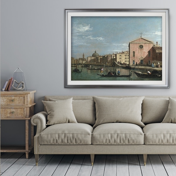 Venice - the Grand Canal Facing Santa Croc - Premium Framed Print