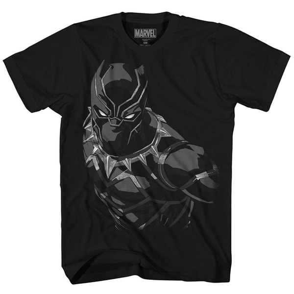 Black Panther Liquid Silver Black T-Shirt