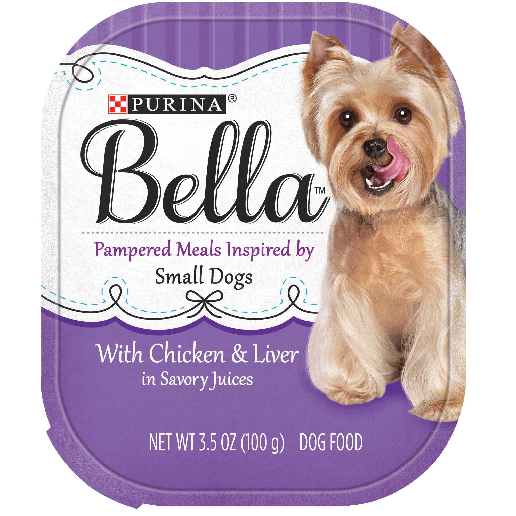 Purina Bella with Chicken & Liver in Savory Juices Adult Wet Dog Food 3.5 Oz. Trays (12 Pack)