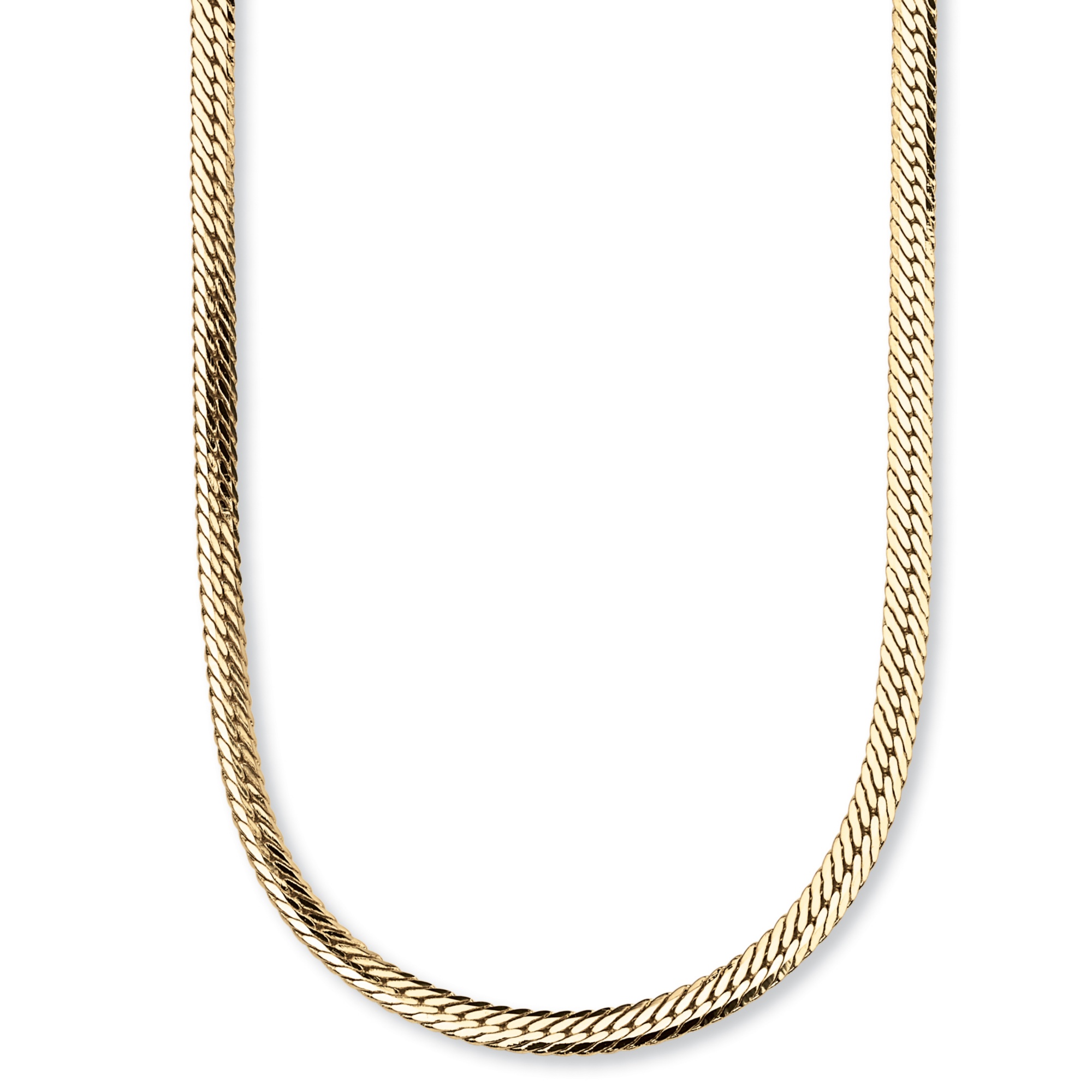PalmBeach Jewelry Herringbone Chain in Yellow Gold Tone 20