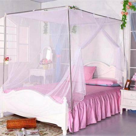 4 Corner Mosquito Net One Door Mosquito Net Summer Mosquito Canopy Fine Mesh Square Mosquito Net Dustproof Foldable Mosquito Net