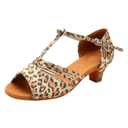 GWAABD Womens Wide Sandals Women Fashion Dancing Prom Ballroom Latin Salsa Dance Shoes Sandals