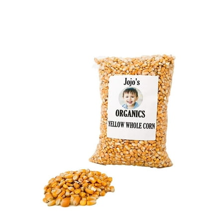 Jojo S Organics Certified Organic Yellow Whole Corn | Corn Maize Bulk Grains 5 Lbs Great for Tamale Masa Tortillas S Chowder 100% Product of USA