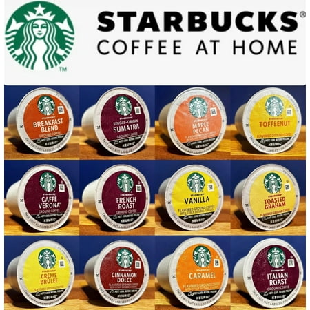 Starbuck S Coffee Sample Set  12 Different K-Cup Pods & Flavors  Caramel  Breakfast Blend and More!