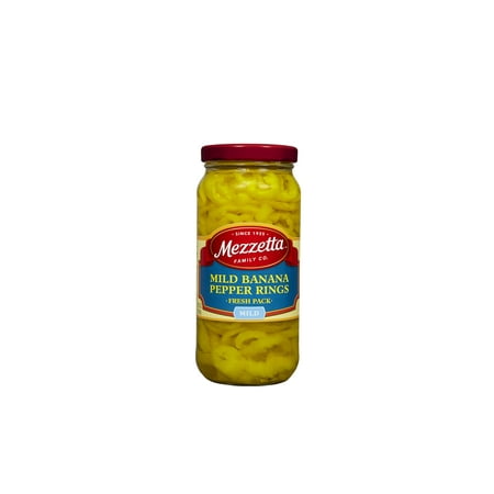 Mezzetta Mild Banana Pepper Rings  16-Ounce Jar (Pack of 6)