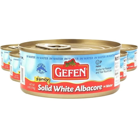 Gefen Chunk Light Tuna in Water 6oz 6 Pack  Low Fat  Kosher for Passover