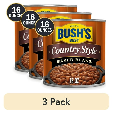 (3 Pack) Bush S Country Style Baked Beans  Canned Beans  16 Oz Can