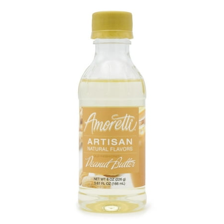 Amoretti - Natural Old Fashioned Peanut Butter Artisan Flavor Paste 8 Oz - Use in Pastry  Savory  Brewing & Ice Cream Applications  Preservative Free 
