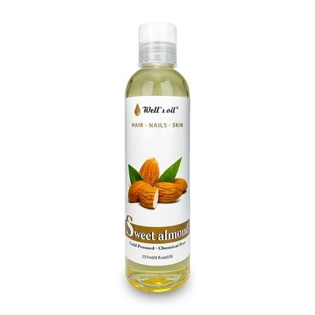 Well S Oil 100% Pure Natural Carrier Oil 8oz Sweet Almond (Medium)