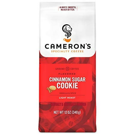 Cameron S Coffee Roasted Ground Coffee Bag  Flavored  Cinnamon Sugar Cookie  12 Ounce