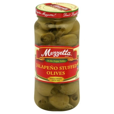 MEZZETTA OLIVE STFD JALPNO 10 OZ - Pack of 6
