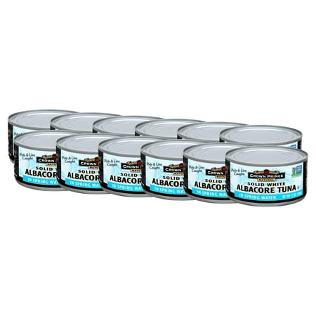 (12 Pack) Crown Prince Natural Solid White Albacore Tuna in Spring Water  12 Oz