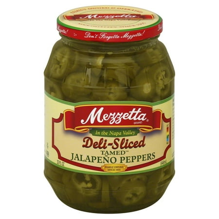 Mezzetta Deli-Sliced Tamed Jalapeno Peppers  32 Ounce (Pack of 6)