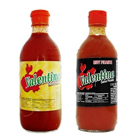 Valentina Hot & Extra Hot Sauce   Black & Yellow Label 12 5 Oz (pack of 2) 12.5 Fl Oz (Pack of 2)