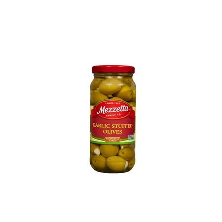 Mezzetta Garlic Stuffed Olives  10-ounce Jars (Case of 6)