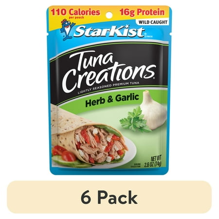 (6 Pack) StarKist Tuna Creations  Herb and Garlic  2.6 Oz Pouch