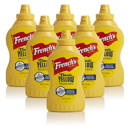 French S Classic Yellow Mustard  14-Ounce Squeeze Bottles (Pack of 6)