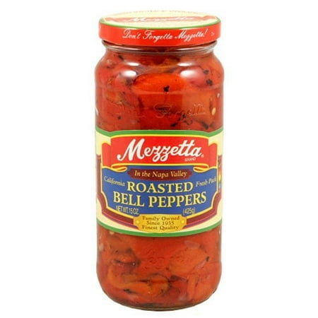 Mezzetta Roasted Red Bell Peppers  15-Ounce Jars (Pack of 6)