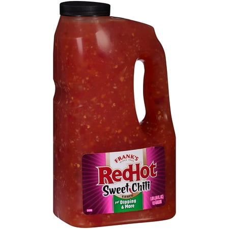 Frank S RedHot Sweet Chili Sauce  0.5 Gal - One Half Gallon Bulk Container of Sweet Chili Hot Sauce for Wings  Pizza  Sandwiches  Stir Fry  and More