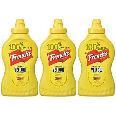 French S Squeeze Bottle 14 Oz Pack   Classic Yellow Mustard  42 Ounce  (Pack of 3)