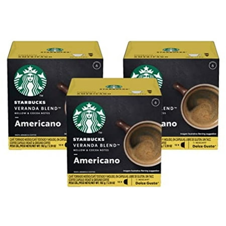 Dolce Gusto Starbucks Coffee Veranda Blend Americano  (Packaging May Vary)  12 Count  Pack of 3