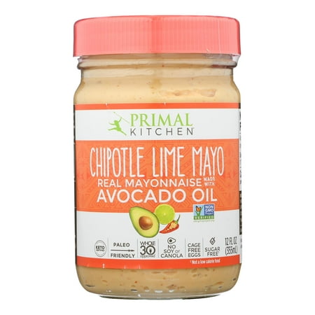 (6 Pack) Primal Kitchen GMO-Free Chipotle Lime Real Mayo  12 Fl Oz