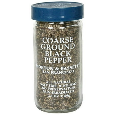 Morton & Bassett Coarse Ground Black Pepper  1.8-Ounce Jars (Pack of 3)