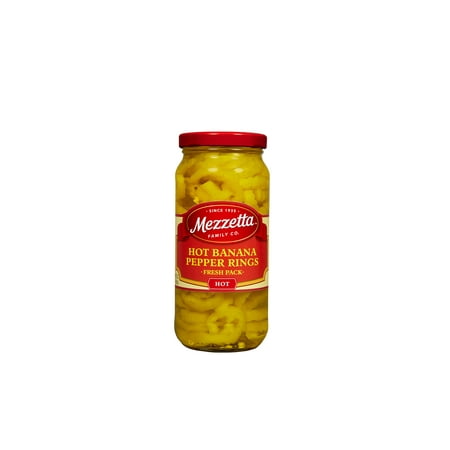 G L Mezzetta Pepper  Banana  Hot  Wax  Sld  16-Ounce (Pack of 6)