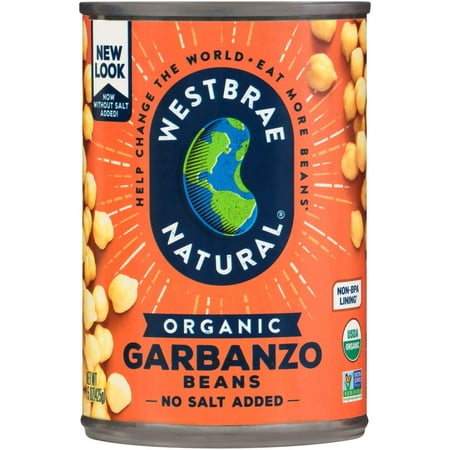 Westbrae Natural Organic Garbanzo Beans  No Salt Added  15 Oz (Pack of 12)