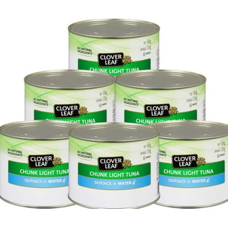 Clover Leaf Chunk Light Tuna in Water, Premium Wild-Caught Protein for Foodservice, 1.88kg (66.5 Oz) Cans, Bulk Case of 6 per Can: 1.88kg (66.5 Oz)