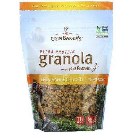 Erin Baker S  Ultra Protein Granola with Pea Protein  Peanut Butter  12 Oz
