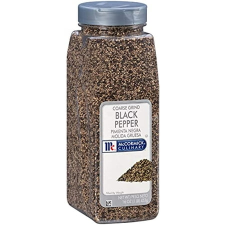 Mccormick Culinary Coarse Grind Black Pepper  16 Oz - One 16 Ounce Container of Coarse Ground Black Pepper Sourced for Chefs for Sharp  Woody Flavors 