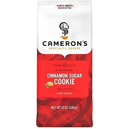 Camerons Coffee Roasted Ground Coffee Bag  Flavored  Cinnamon Sugar Cookie  12 Ounce