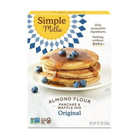 Simple Mills Almond Flour Pancake & Waffle Mix  Original - Gluten Free  Plant Based  Paleo Friendly  Breakfast 10.7 Ounce (Pack of 1)