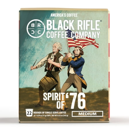 (2 Pack) Black Rifle Coffee Company Spirit of  76 K Cups Pods  Medium Roast  22 Ct