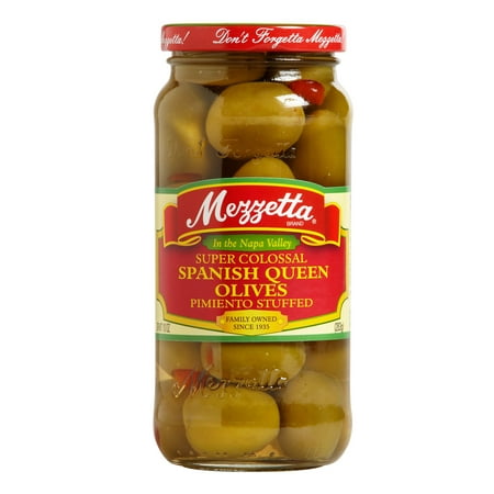 Mezzetta Super Colossal Spanish Queen Olives 10 Oz Pack of 4