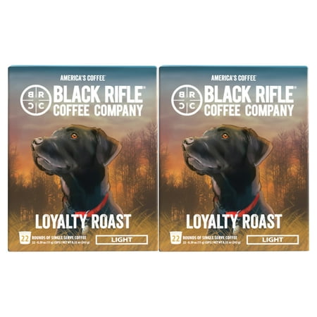 (2 Pack) Black Rifle Coffee Company Loyalty Roast K Cups Pods  Light Roast  22 Ct