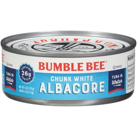 Bumble Bee Chunk White Albacore Tuna in Water  5 Oz Can - Wild Caught Tuna - 20G Protein per Serving - Non-Gmo Project Verified  Gluten Free  Kosher -