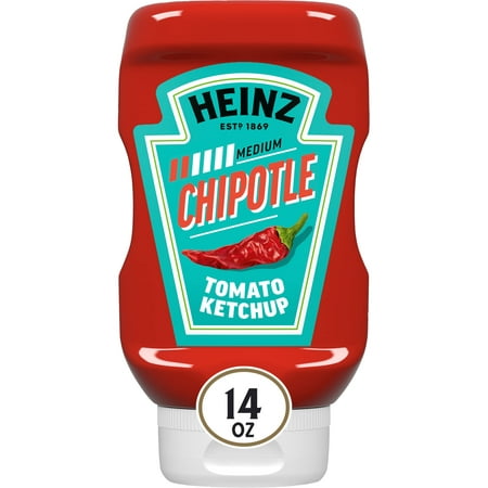 Heinz Tomato Ketchup Blended with Chipotle  14 Oz Squeeze Bottle