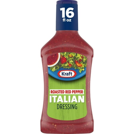 Kraft Roasted Red Pepper Italian Salad Dressing (16 Fl Oz Bottle)