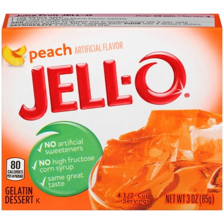 JELL-O Peach Gelatin Dessert Mix (3 Oz Box)