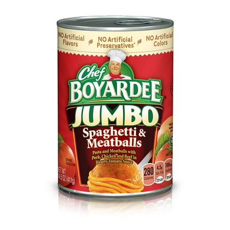 Chef Boyardee Jumbo Spaghetti and Meatballs  KKS1 14.5 Oz  12 Pack
